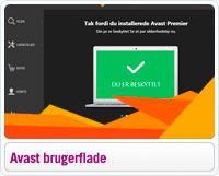 Avast brugerflade