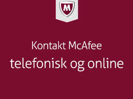 Kontakt McAfee telefonisk og online